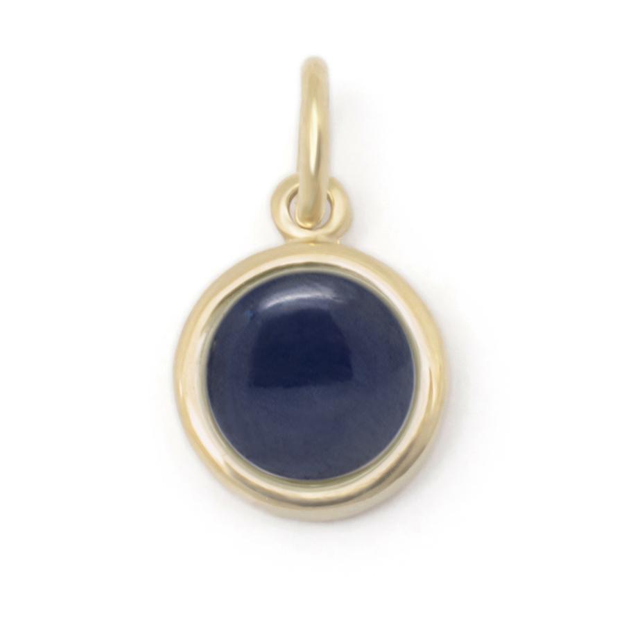 Gemstone Cup Charm - Blue Sapphire YG