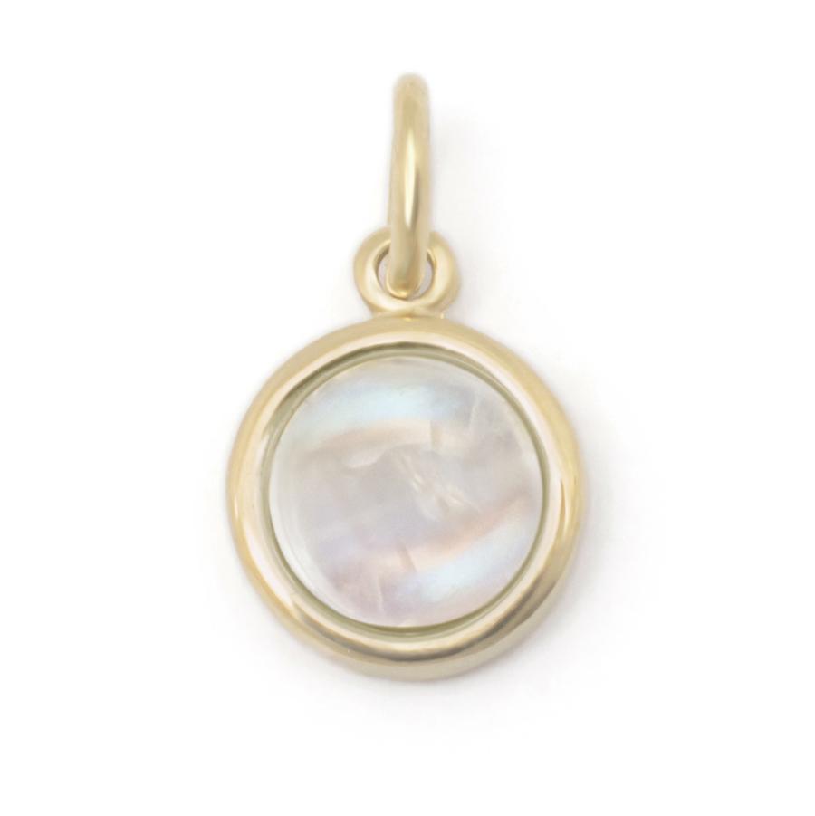 Gemstone Cup Charm - Moonstone YG