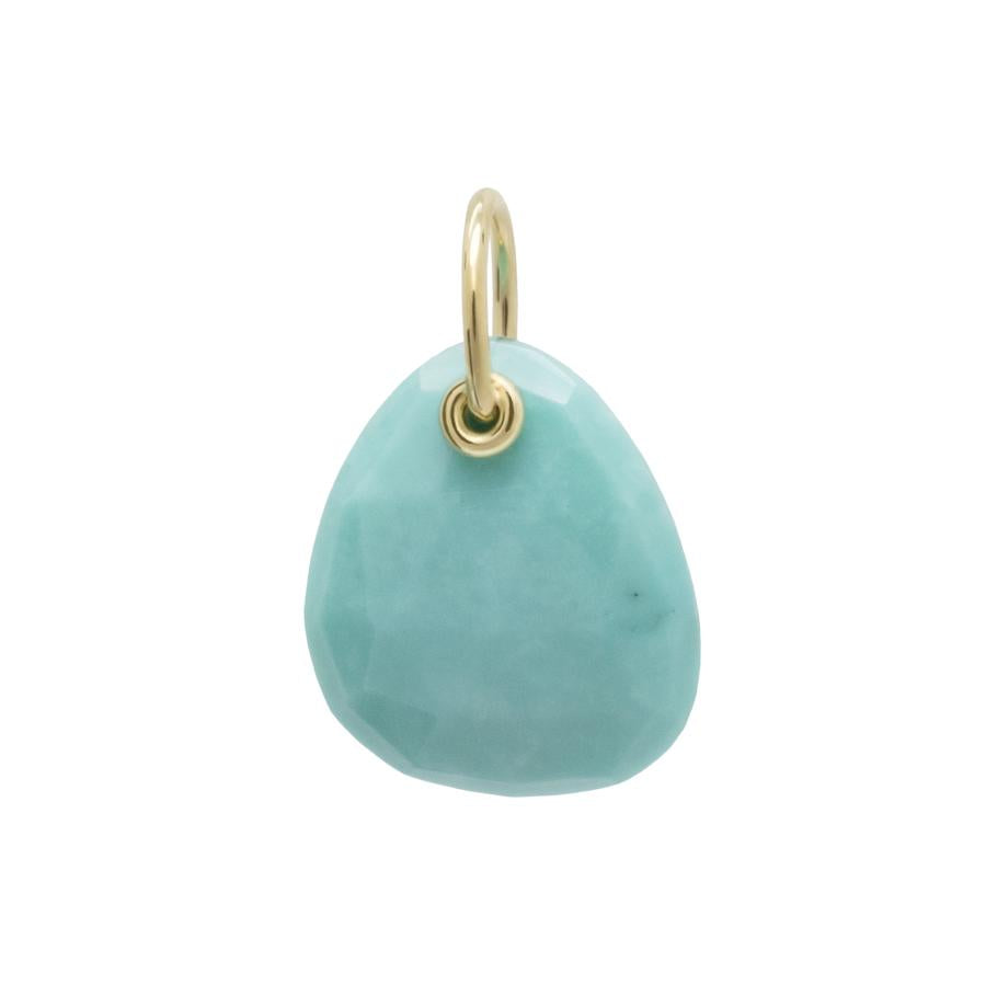 Small Trillion Gemstone Charm - Turquoise