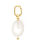 Oval Freshwater Pearl Charm - Magpie Jewellery