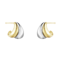 Curve 18K Gold and Silver Studs - Magpie Jewellery