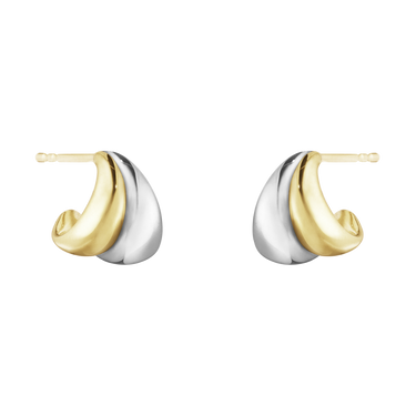 Curve 18K Gold and Silver Studs - Magpie Jewellery