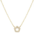 Mini Pave Pentagon Necklace - YG