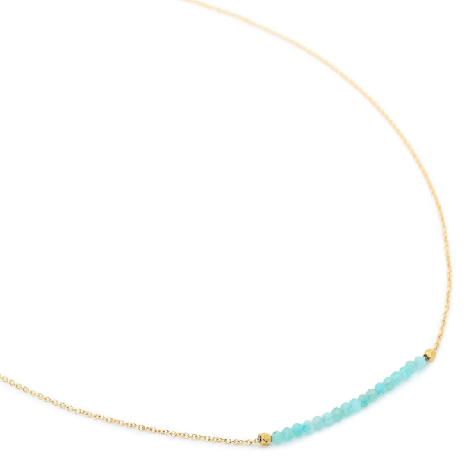Amazonite Centre Gemstone &#39;Wrap&#39; Necklace - Magpie Jewellery