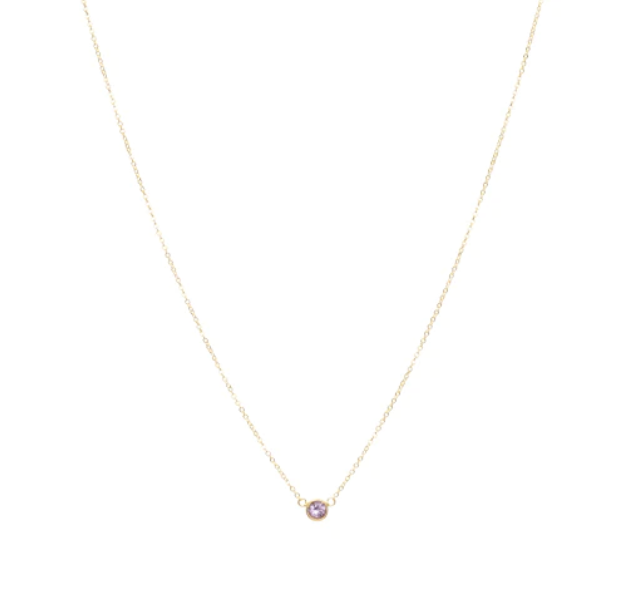 Comino Gold Amethyst Necklace - Magpie Jewellery