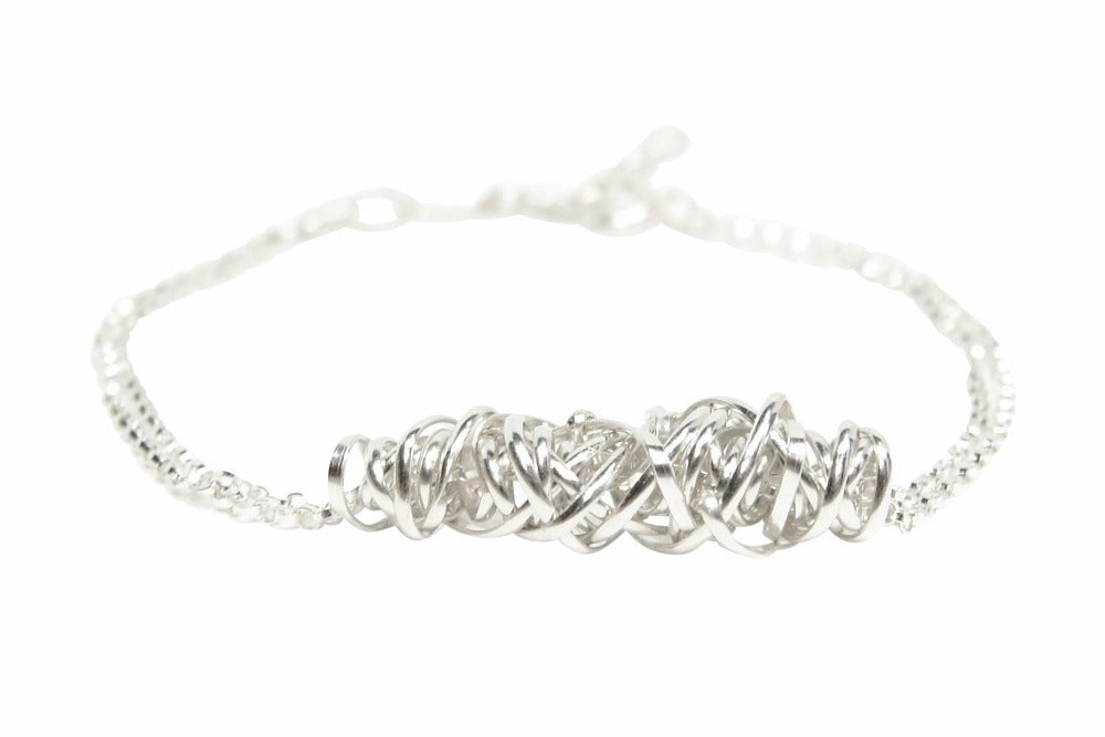 Twist Bracelet - Small | Magpie Jewellery | Silver | Detail Shot