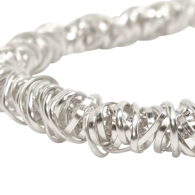 Twist Bracelet - Medium | Magpie Jewellery | Silver | Detail Shot