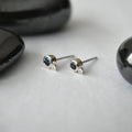 Tiny London Blue Topaz Stud - Magpie Jewellery