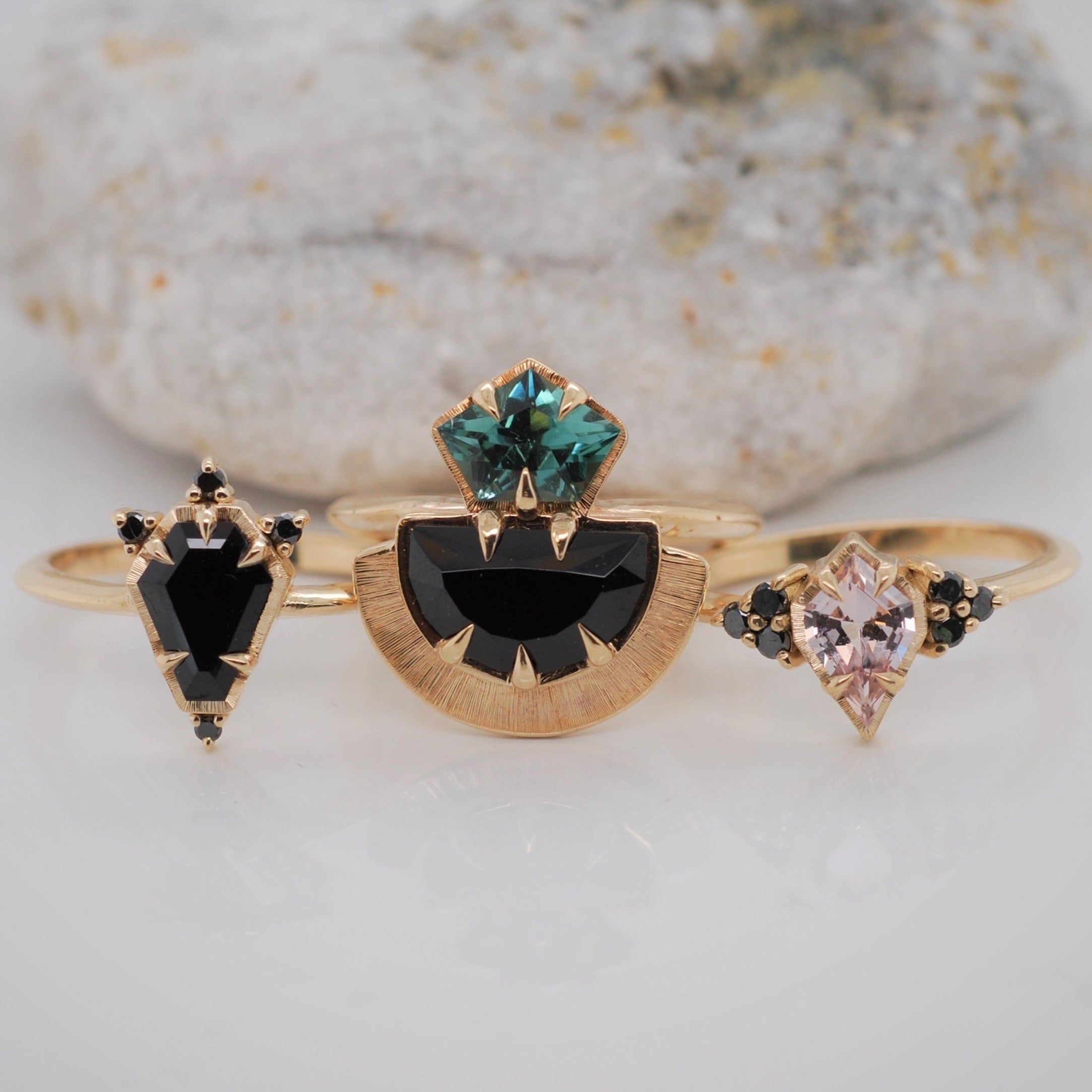 Yzma Spinel and Tourmaline Ring - Magpie Jewellery