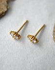 Double Tiny CZ Studs - Magpie Jewellery