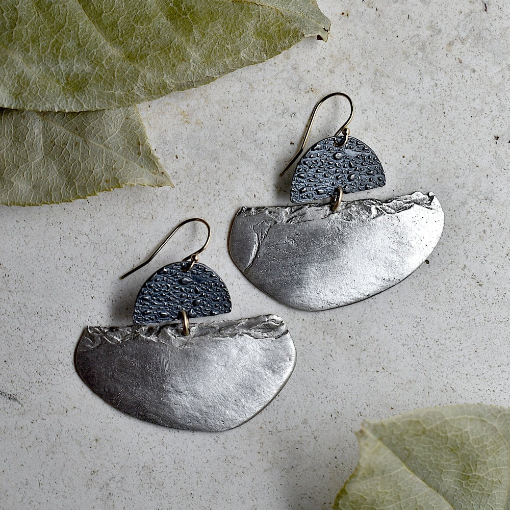 'Slice' Two-Tiered Drop Earrings | Magpie Jewellery