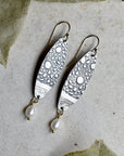 'Buoy' Silver & Pearl Drop Earrings | Magpie Jewellery