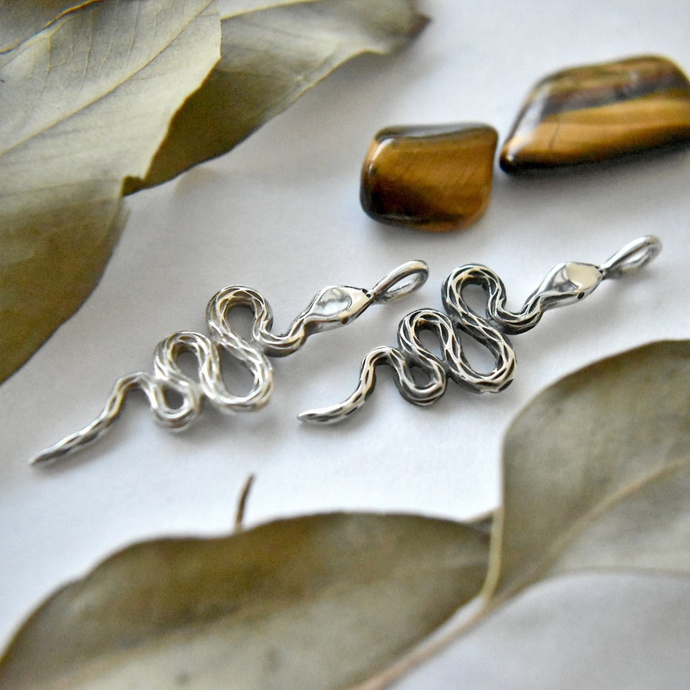 Silver Snake Pendant - Magpie Jewellery