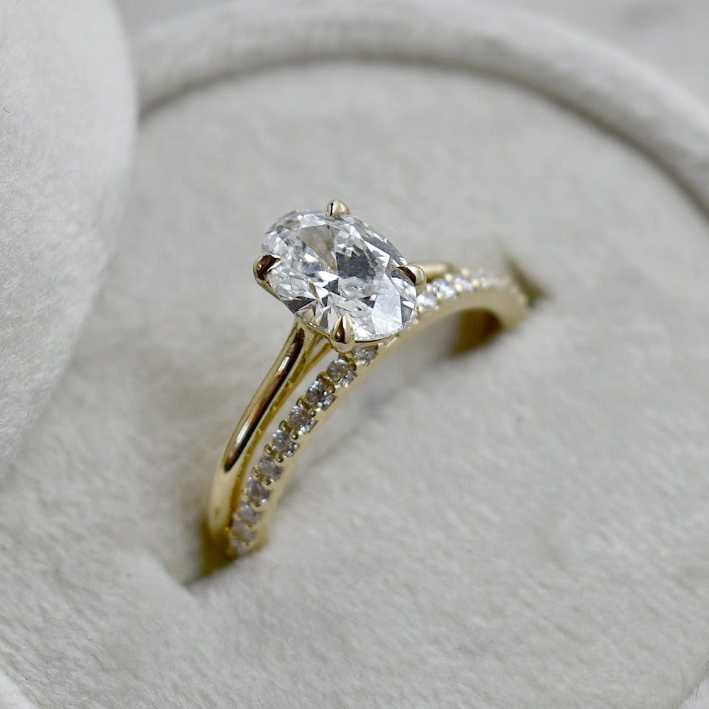 1.2ct Lab-Grown Oval Diamond Solitaire Engagement Ring