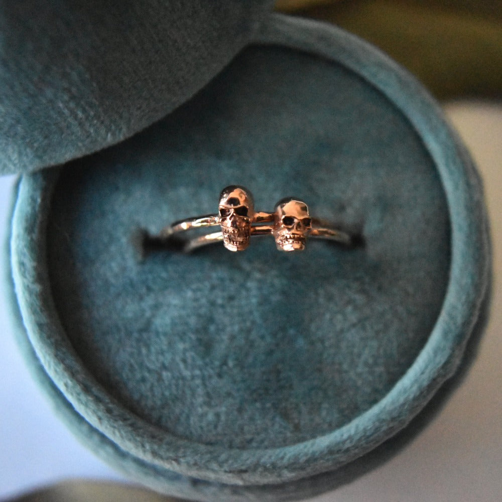 Petite Skull Ring - Magpie Jewellery