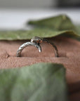 Oxidized Snake Chevron Ring - Magpie Jewellery