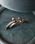 Small Silver Skull Ring - Magpie Jewellery