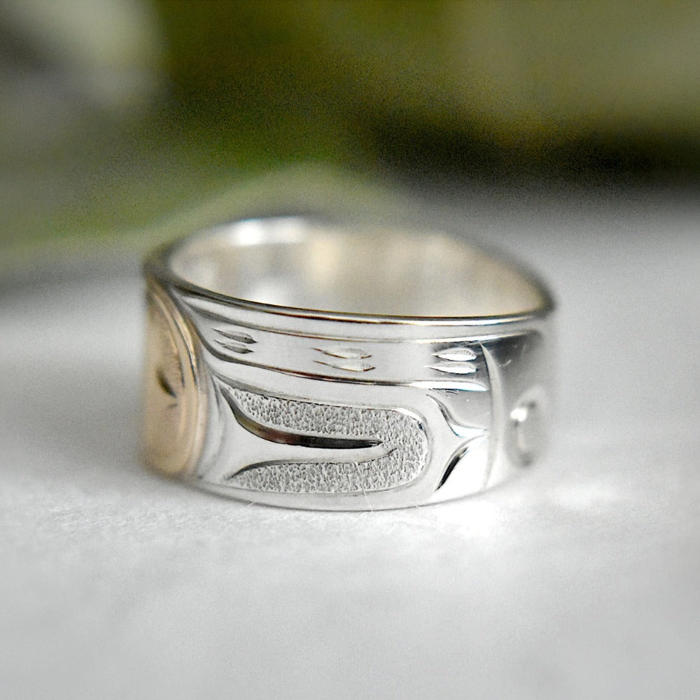 Tapered Gold Overlay Ring - Magpie Jewellery