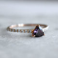 Trillion Cut Alexandrite Engagement Ring - Magpie Jewellery