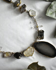 Ambrosia Statement Necklace with Agate, Apophyllite, Quartz & Amethyst - Magpie Jewellery
