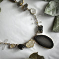 Ambrosia Statement Necklace with Agate, Apophyllite, Quartz & Amethyst - Magpie Jewellery