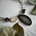 Ambrosia Statement Necklace with Agate, Apophyllite, Quartz & Amethyst - Magpie Jewellery