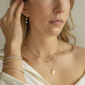 Hammered Disc Earring with Nugget Pearl - Magpie Jewellery