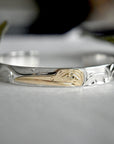 Silver Totem Cuff with 14KY Overlay - Magpie Jewellery