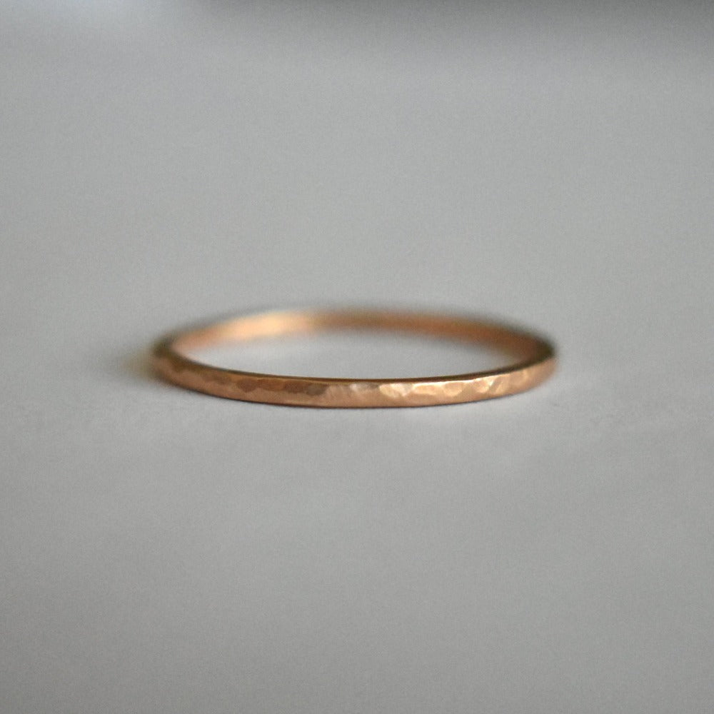 18K Rose Gold Textured Band - Magpie Jewellery