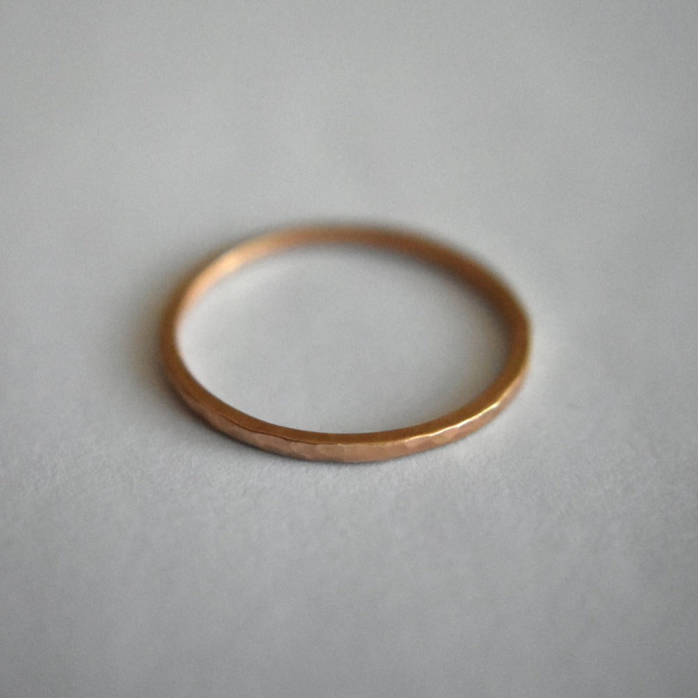 18K Rose Gold Textured Band | Magpie Jewellery