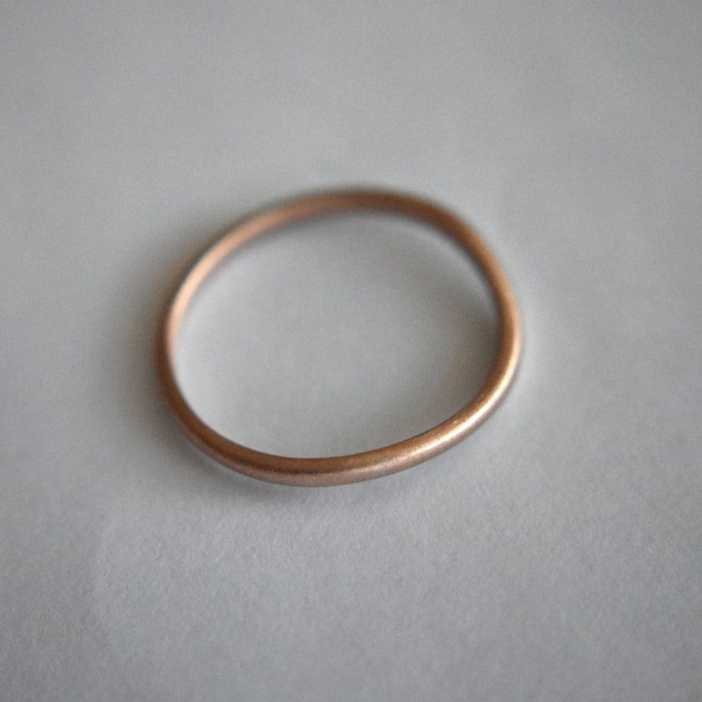 14K Recycled Rose Gold Wave Band - Magpie Jewellery