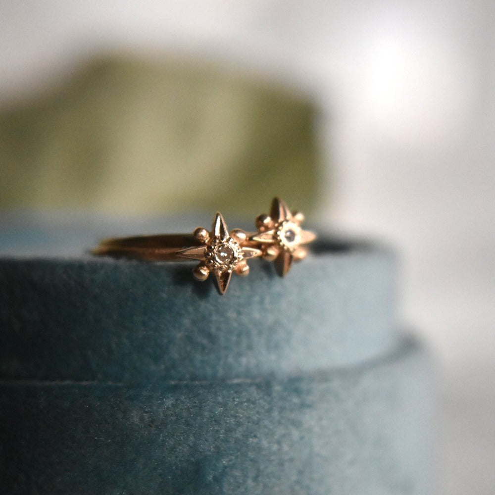 Diamond Polaris Star Ring - Magpie Jewellery