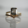 V-Shaped Diamond Chevron Wedding Band - Magpie Jewellery