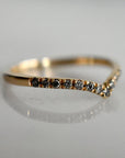 V-Shaped Diamond Chevron Wedding Band - Magpie Jewellery