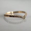 V-Shaped Diamond Chevron Wedding Band - Magpie Jewellery