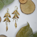 Bronze Tapestry Statement Drop Earrings - Magpie Jewellery