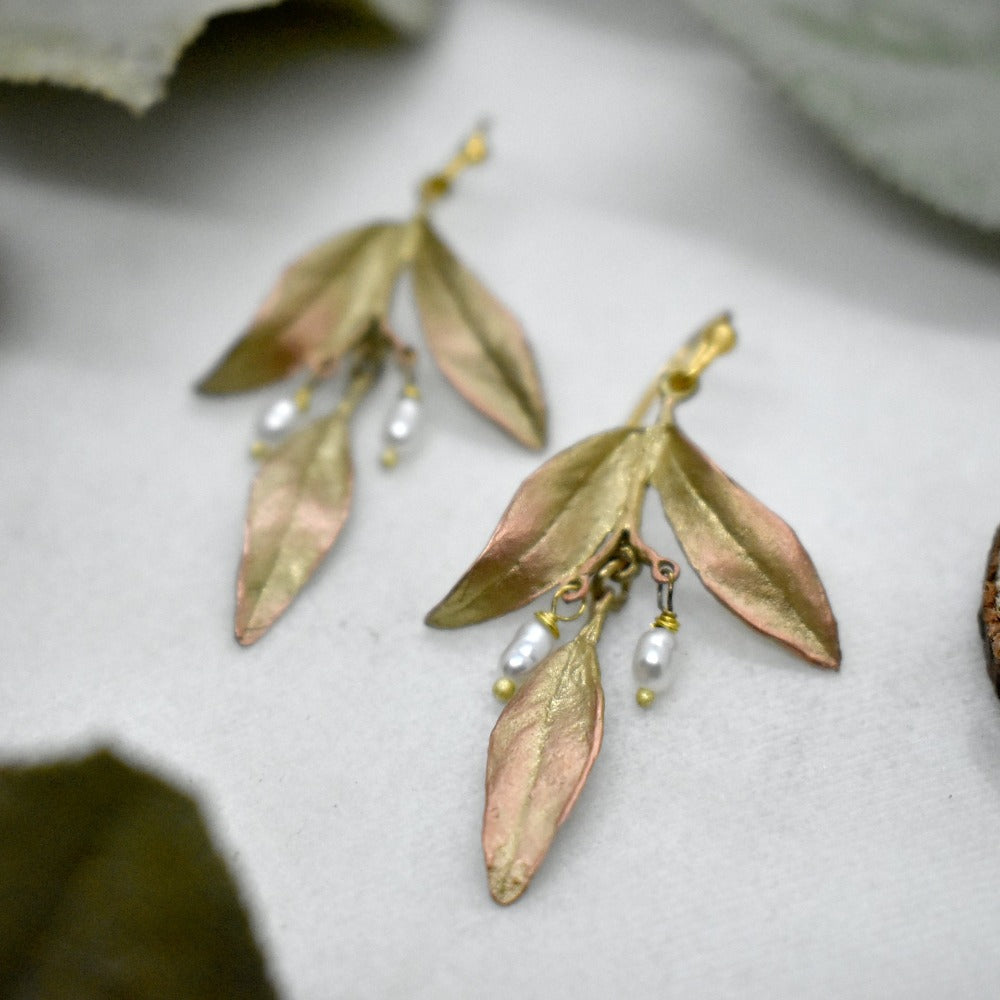 Bronze Tapestry Drop Earrings - Magpie Jewellery