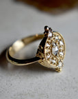 Regiis White Diamond Mini Statement Ring - Magpie Jewellery