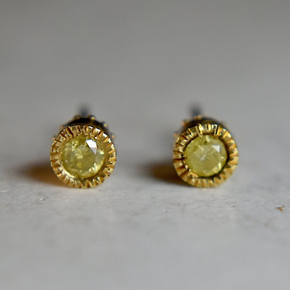 Adamantem Yellow Diamond Studs - Magpie Jewellery