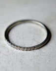 Hammered 11-Stone Pave Band - Magpie Jewellery