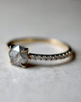 0.69ct Salt & Pepper Diamond Engagement Ring - Magpie Jewellery