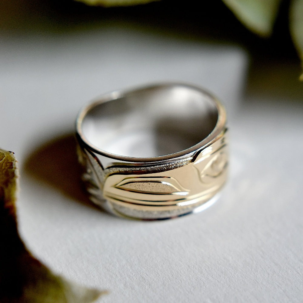 Tapered Gold Overlay Ring - Magpie Jewellery