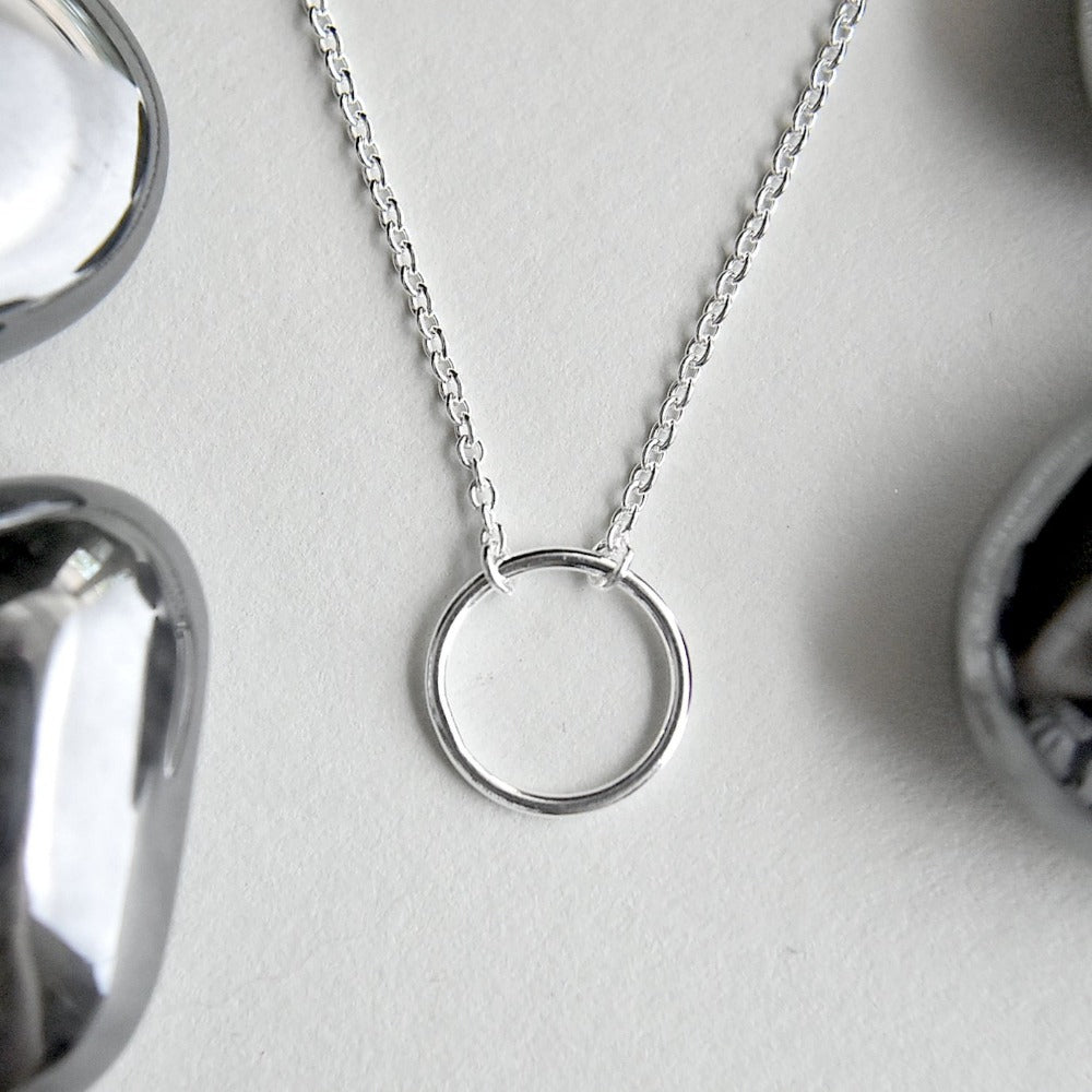 Thin Open Circle Necklace - Magpie Jewellery