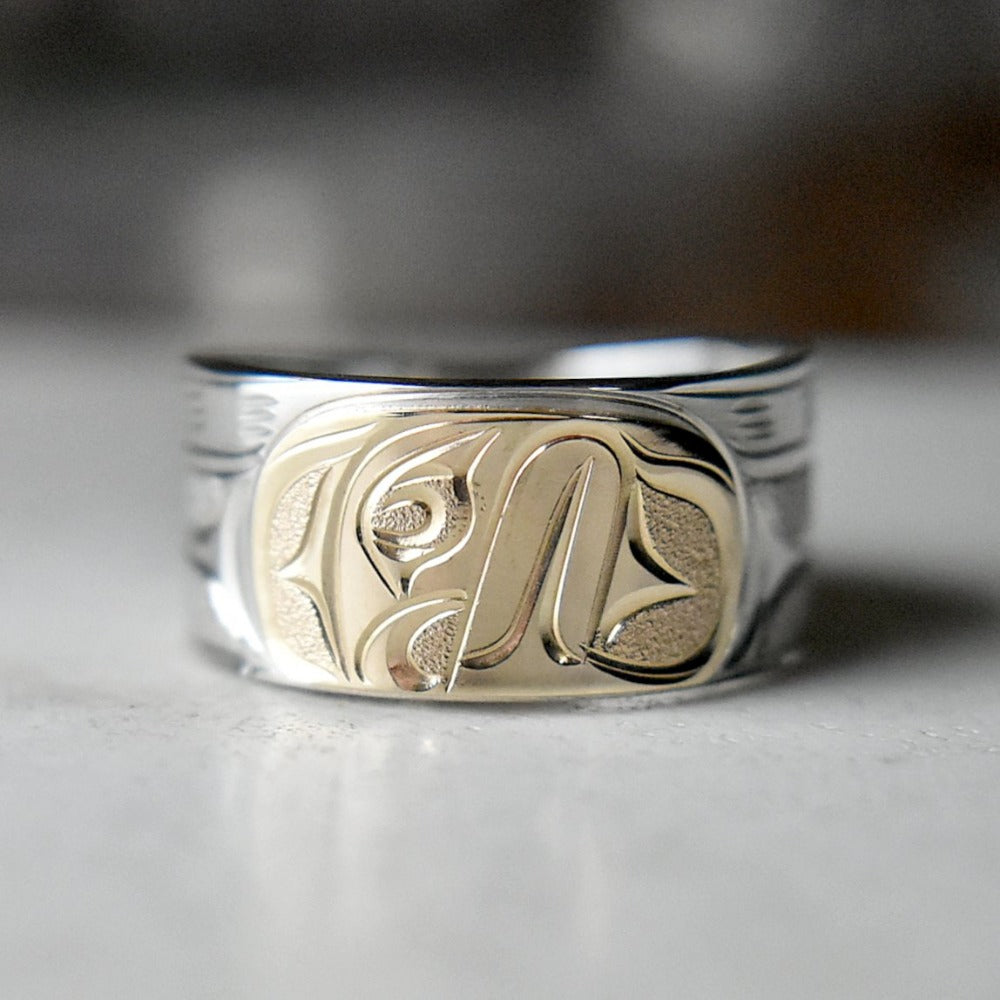 Tapered Gold Overlay Ring - Magpie Jewellery