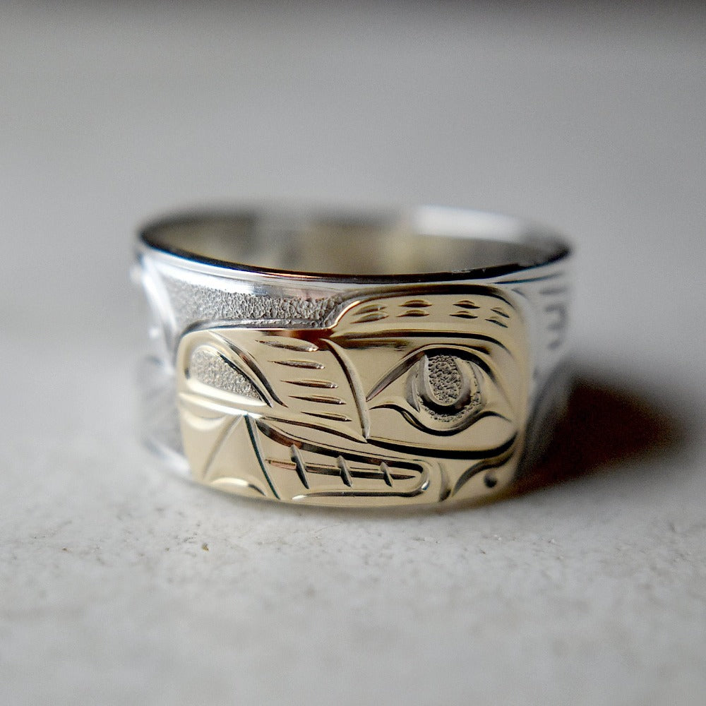 Tapered Gold Overlay Ring - Magpie Jewellery