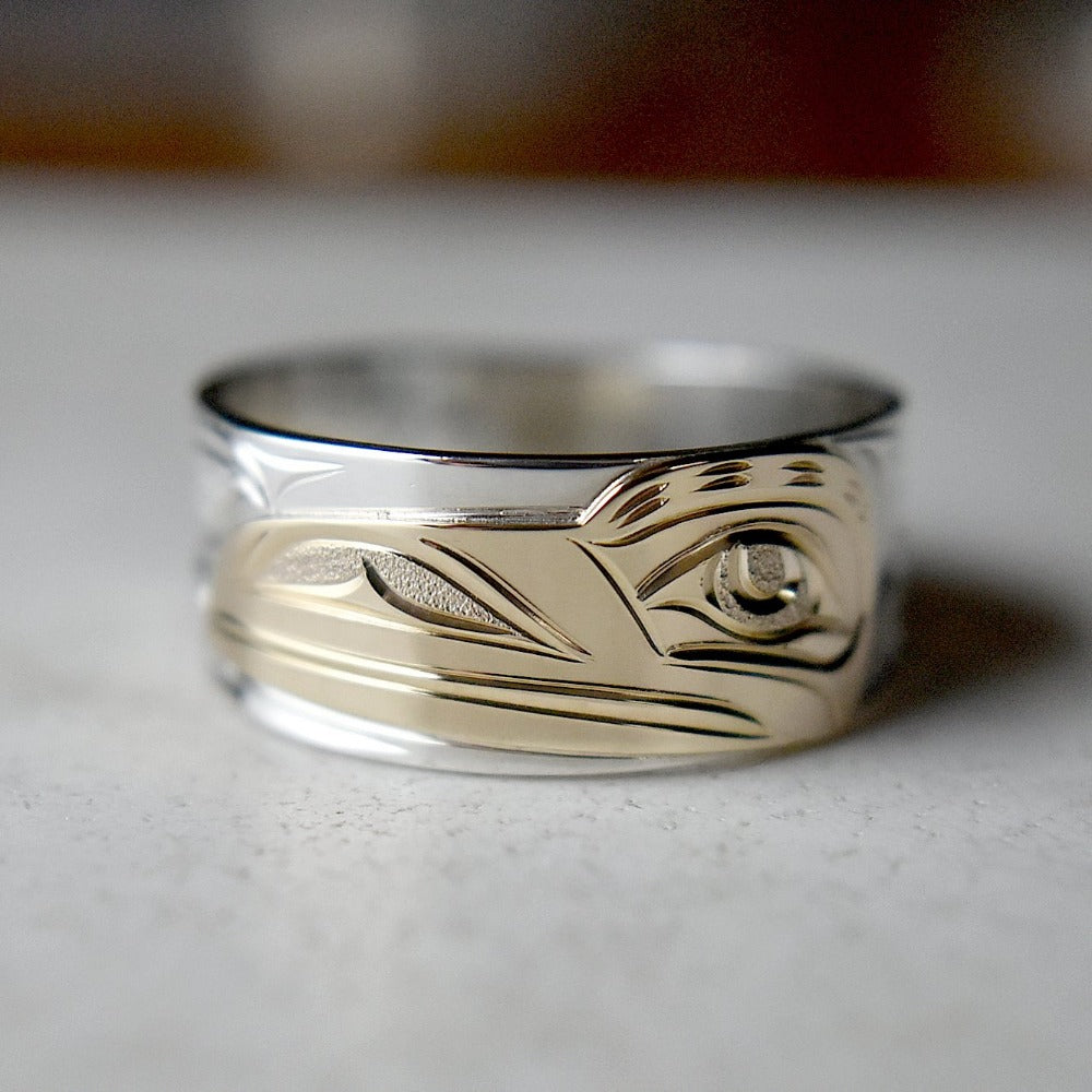 Tapered Gold Overlay Ring - Magpie Jewellery