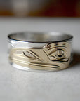 Tapered Gold Overlay Ring - Magpie Jewellery