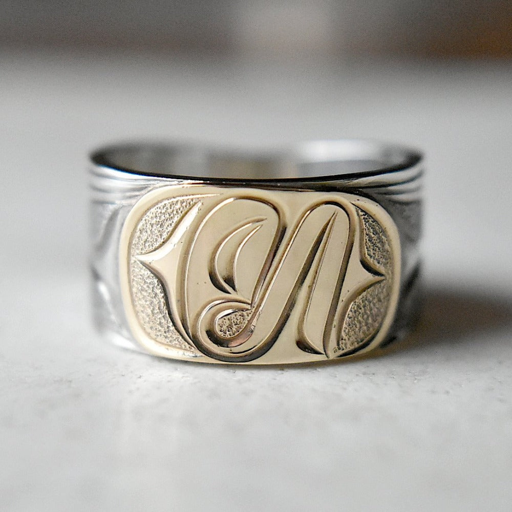 Tapered Gold Overlay Ring - Magpie Jewellery