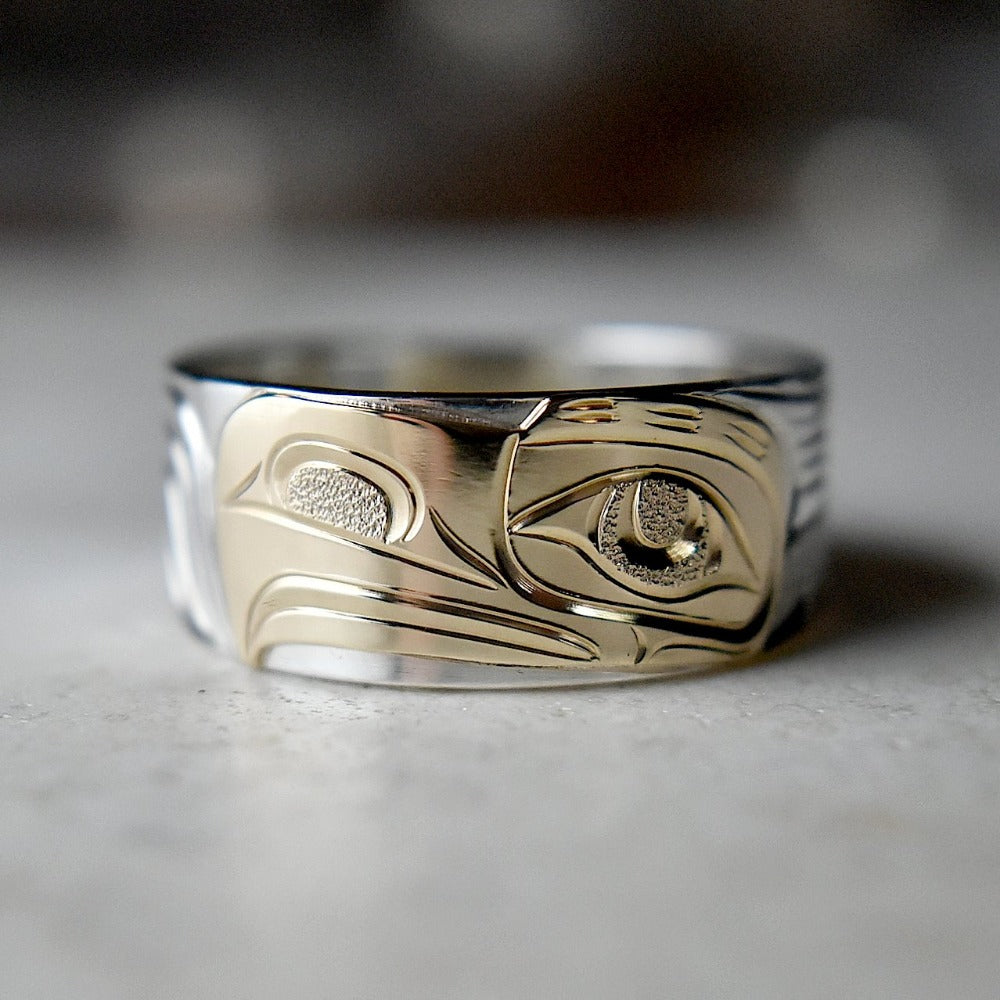 Tapered Gold Overlay Ring - Magpie Jewellery