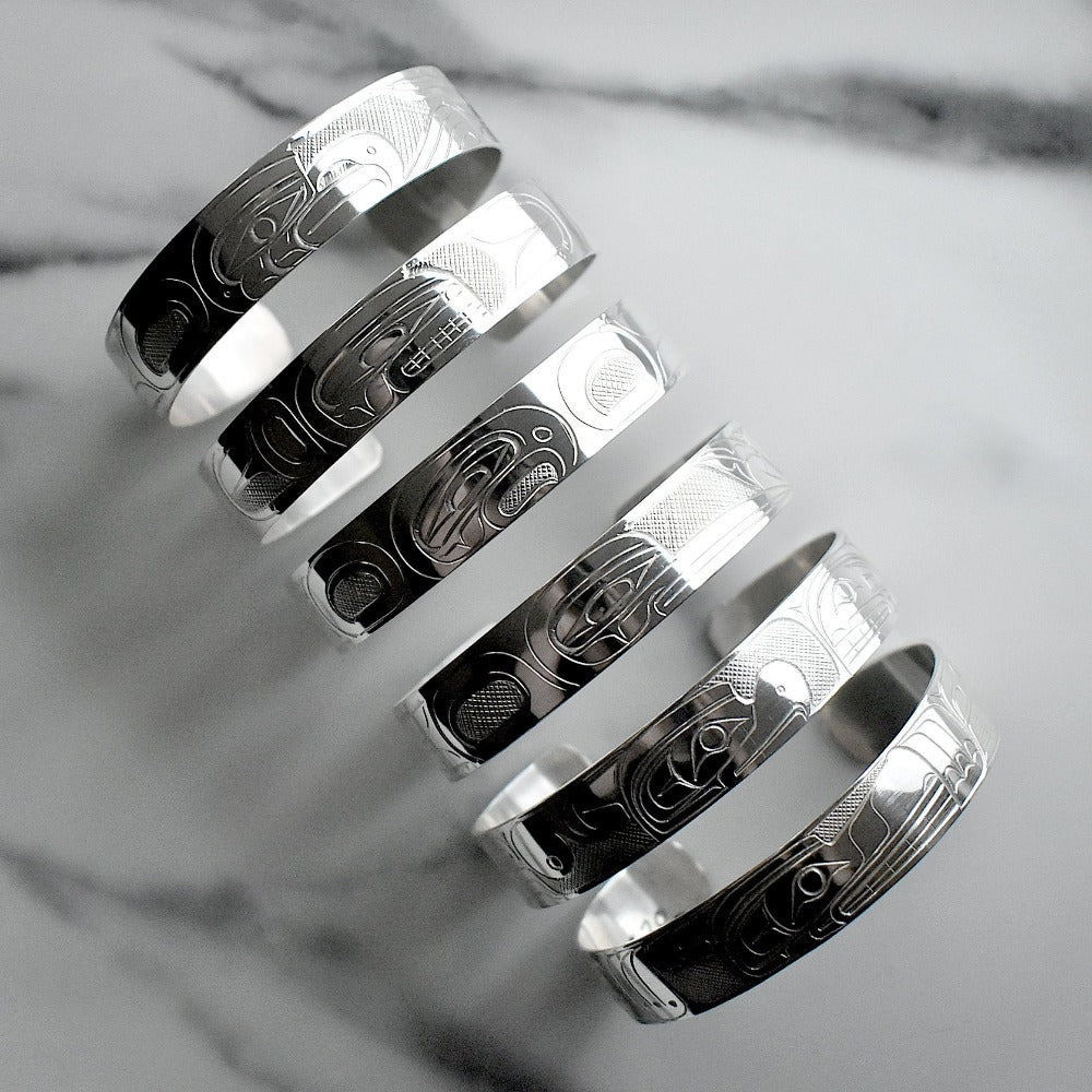 Medium Silver Totem Cuff - Magpie Jewellery